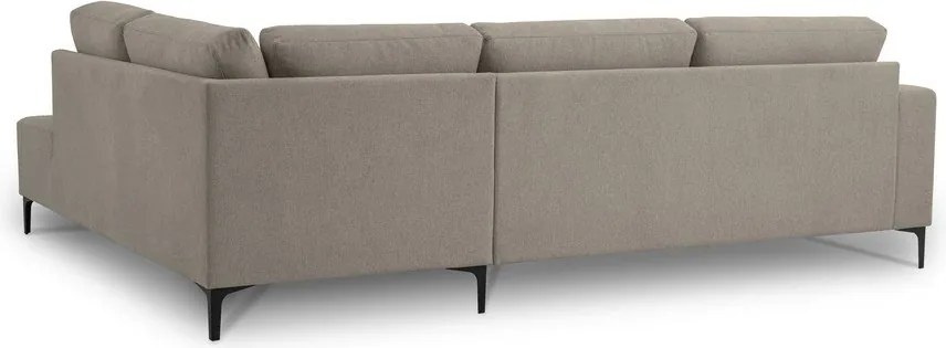 Világosbarna zsenília sarokkanapé (jobb oldali-L alakú) Fabian – Scandic