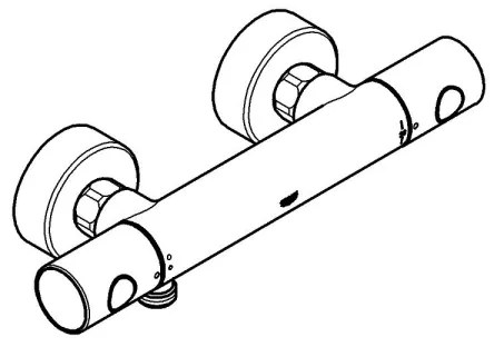 GROHE 34065AL2 – GROHTHERM 1000 COSMOPOLITAN termosztátos zuhanycsaptelep, DN 15, grafit