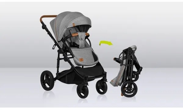 Lionelo - MARI TOUR 2 az 1-ben kombinált babakocsi, Grey Stone