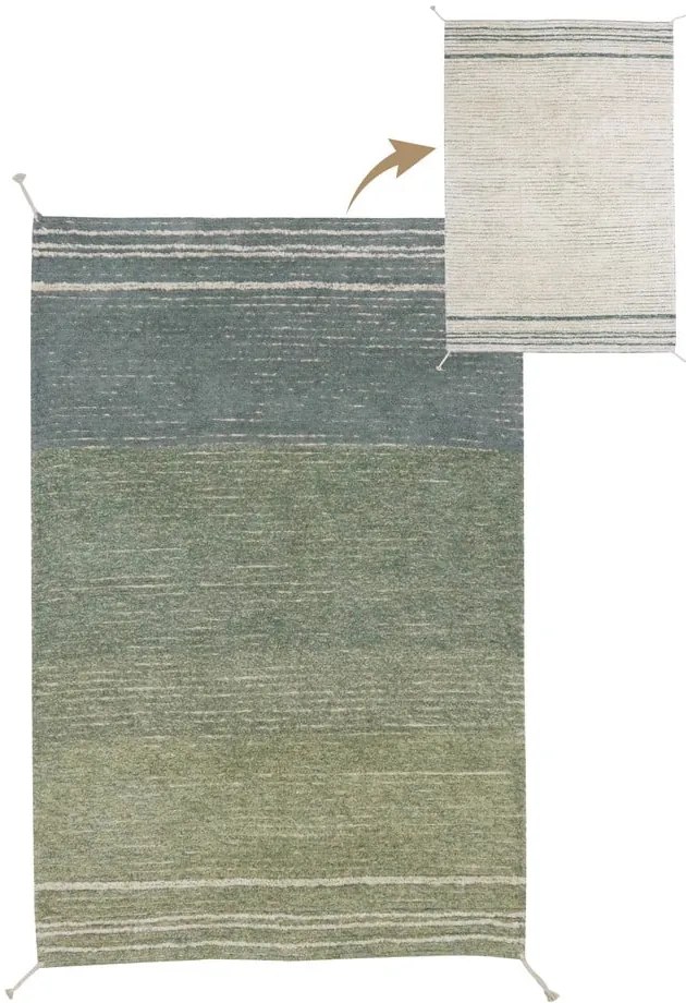 Zöld-kék pamut szőnyeg 170x240 cm Twin Vintage – Lorena Canals