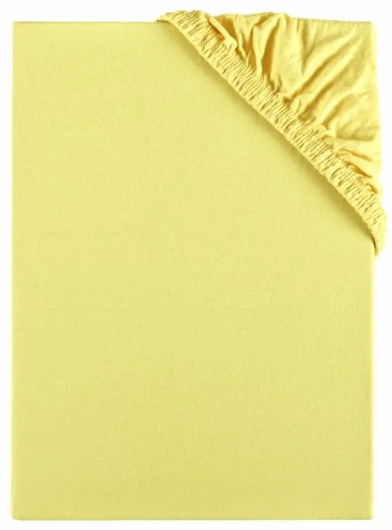 EMI világossárga szupersztreccs lepedő, 90 (100)x200-as lap