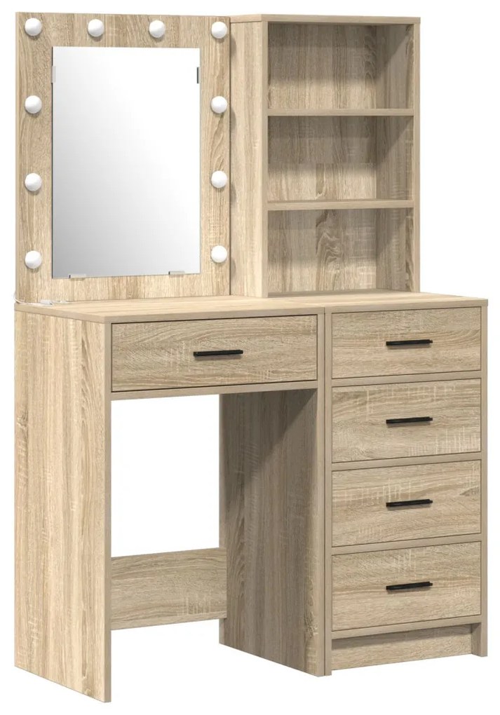 Öltözködőasztal fiókkal 2 pcs Barna 50 x 41 x 135 cm Faanyag