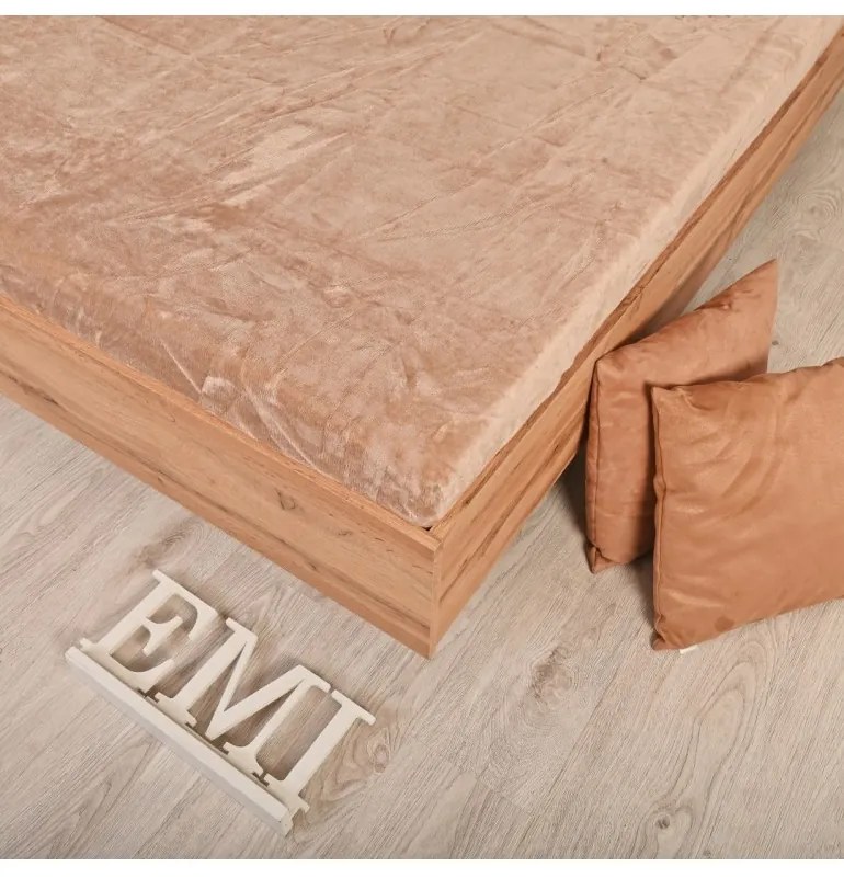 EMI barna mikroplüss gumis lepedő, 90 (100)x200-as lap