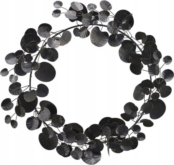House Doctor Wreath Karácsonyi Dekoráció Eukaliptusz Koszorú Fekete Fém