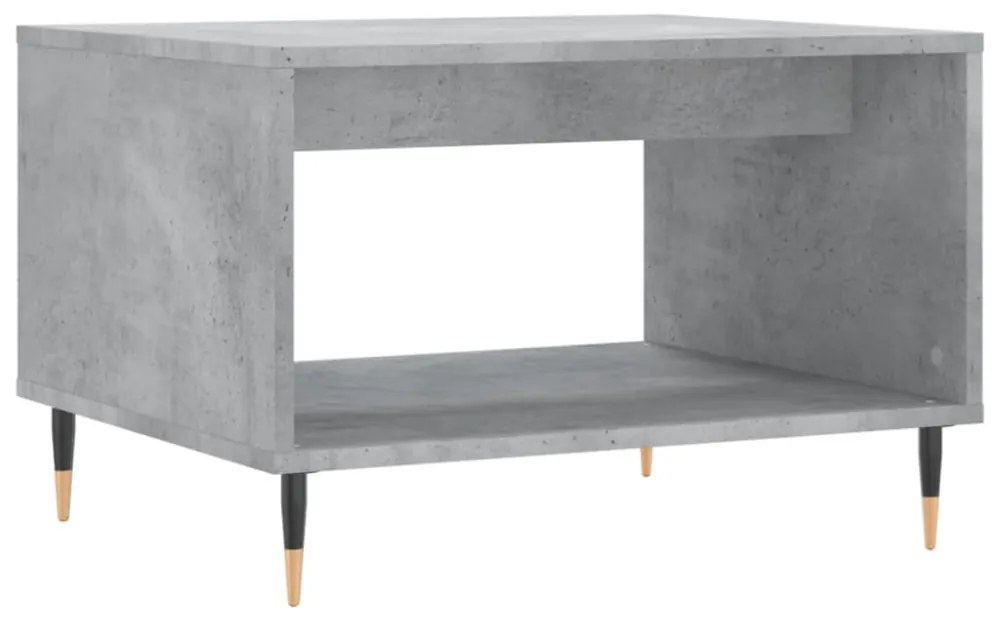 betonszürke szerelt fa dohányzóasztal 60 x 50 x 40 cm