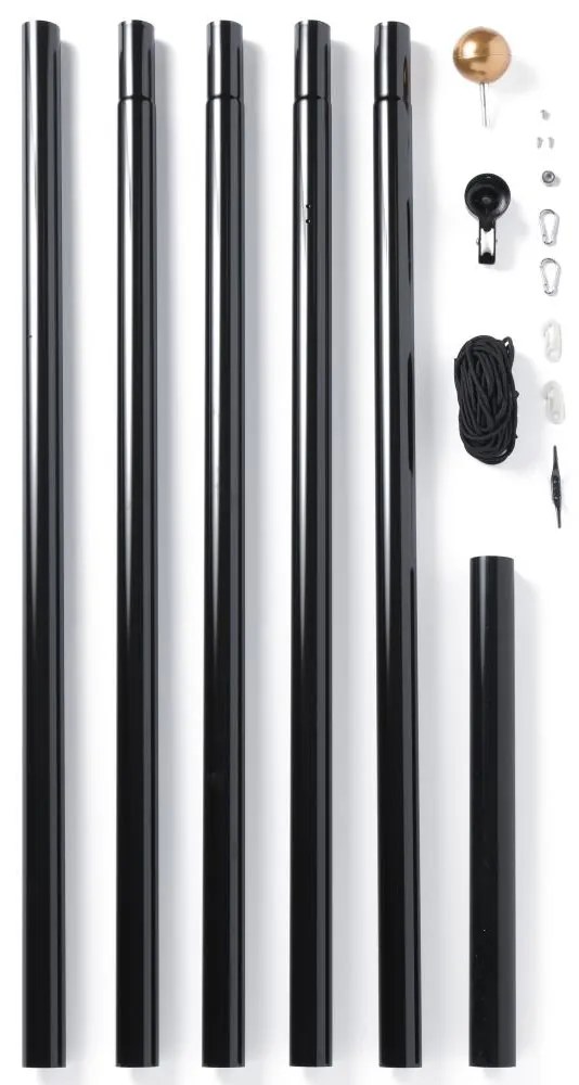 Twinkly TWP-01K-POLE-B - Kültéri karácsonyfa-állvány, 6 m, fekete