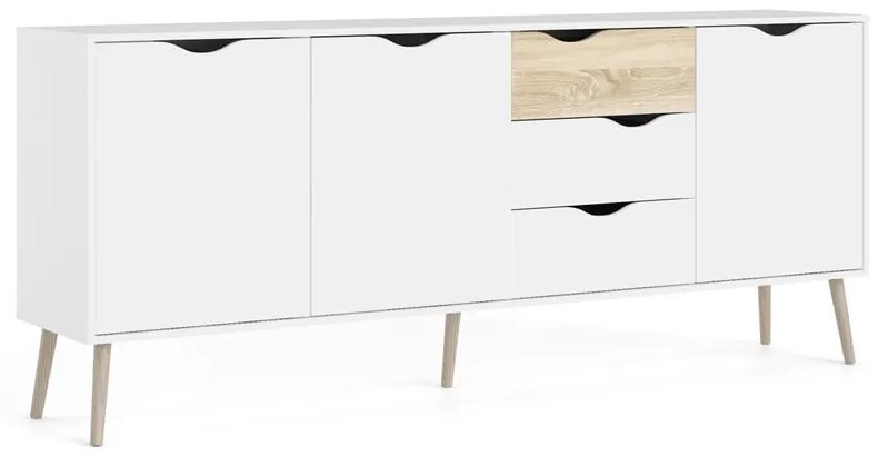 Fehér komód 196x82x39 cm Oslo – Tvilum