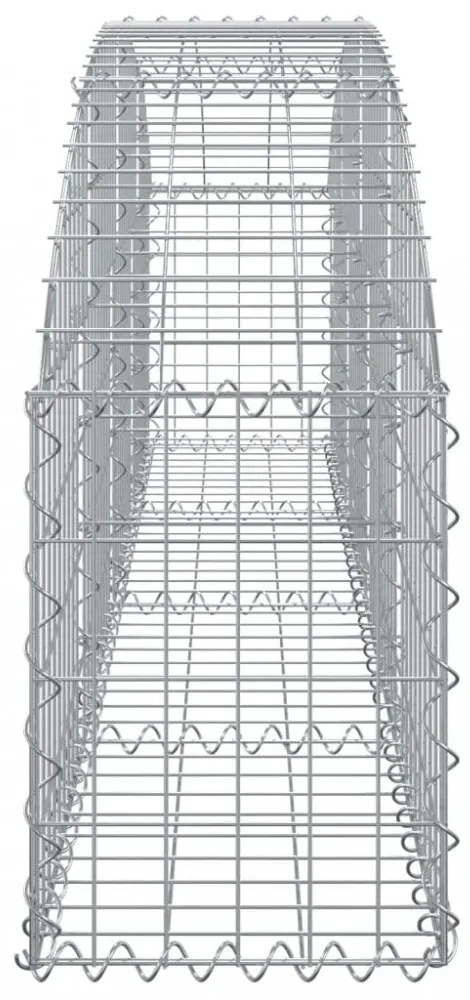 vidaXL íves horganyzott vas gabion kosár 200x30x40/60 cm