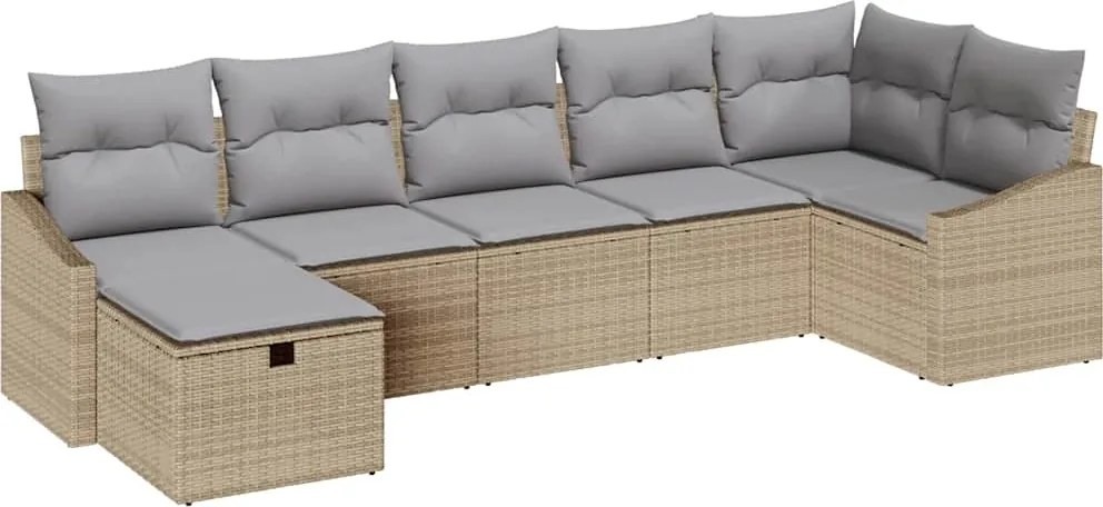 vidaXL Kanapé Szett párnával 8 pcs polirattan