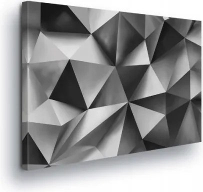 Vászonkép 80x60 Geometria 3D absztrakt minimalizmus modern monokróm