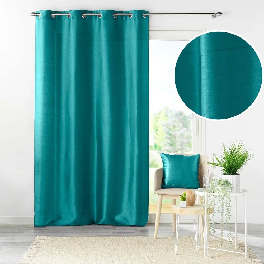 Kék mikroszatén függöny 140x240 cm Shana – douceur d'intérieur