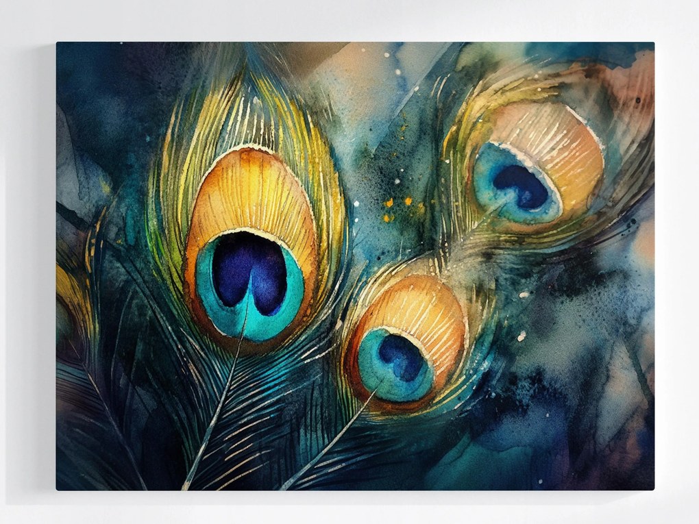 Poszter Természet Dekoráció Toll Madár Páva 80x60