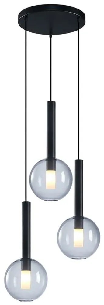 Csillár zsinóron NIKO 3xG9/9W/230V fekete