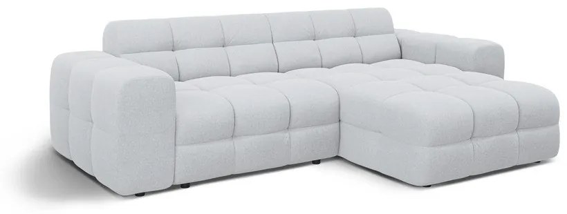 Világosszürke sarokkanapé (jobb oldali-heverő résszel) Kendal – Micadoni