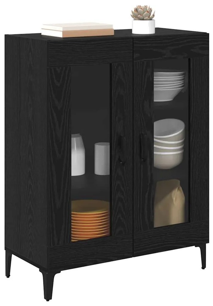 Széf Fekete tölgy 69,5 x 34 x 90 cm Műszaki fa és vas