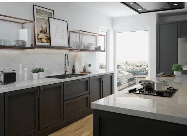 Deante BGB_B720 - Fekete/chrom GERBERA mosogató csaptelep flexibilis karos