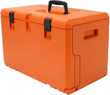 A Husqvarna láncfűrésztartó doboz strapabíró dupla falú, narancssárga