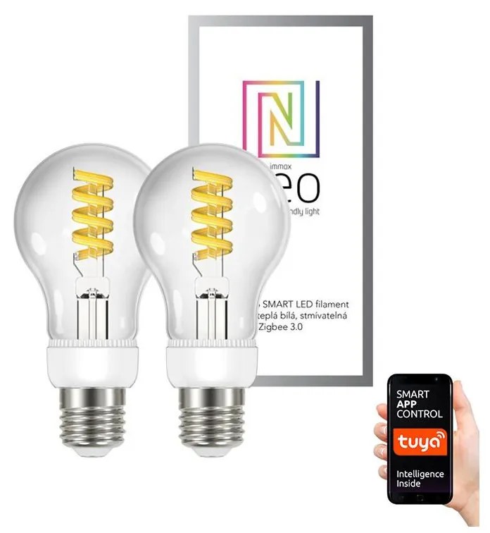 Immax Neo Immax Neo - KÉSZLET 2x LED Dimmelhető izzó FILAMENT E27/5W/230V 2700-6000K IM0312