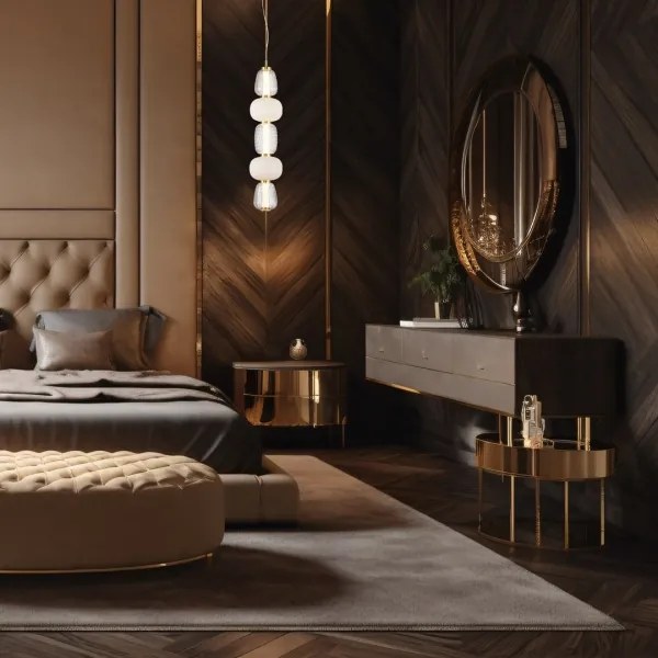 LED Csillár zsinóron CARO LED/40W/230V arany