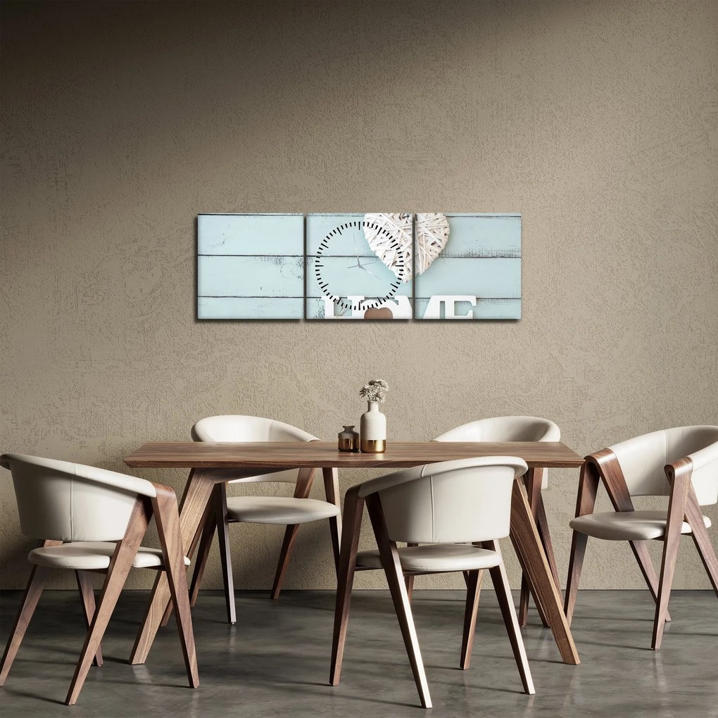 Kép - I love home (órával) (90x30 cm)