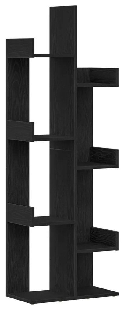 Könyvespolc Fekete Tölgy 48x25,5x140 cm Műanyag