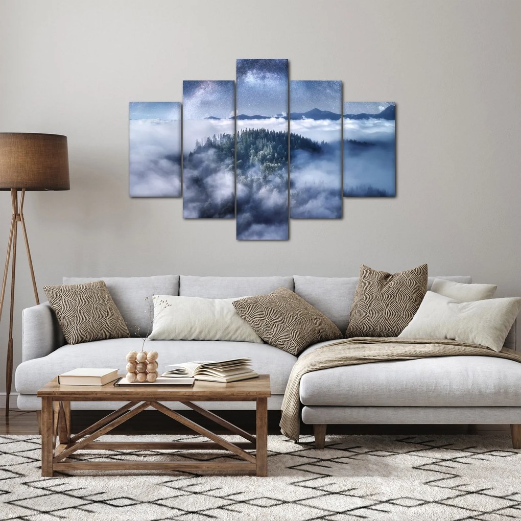 Egy erdő képe a ködben (150x105 cm)