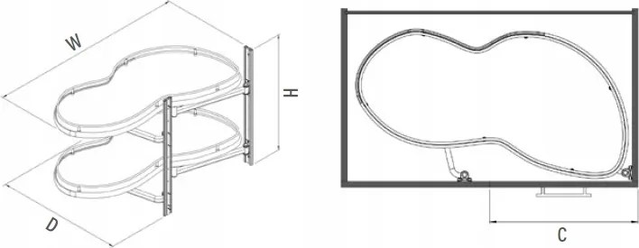 Sarokpolc "vese" 400 Jobbos Fehér S-3104-C Starax