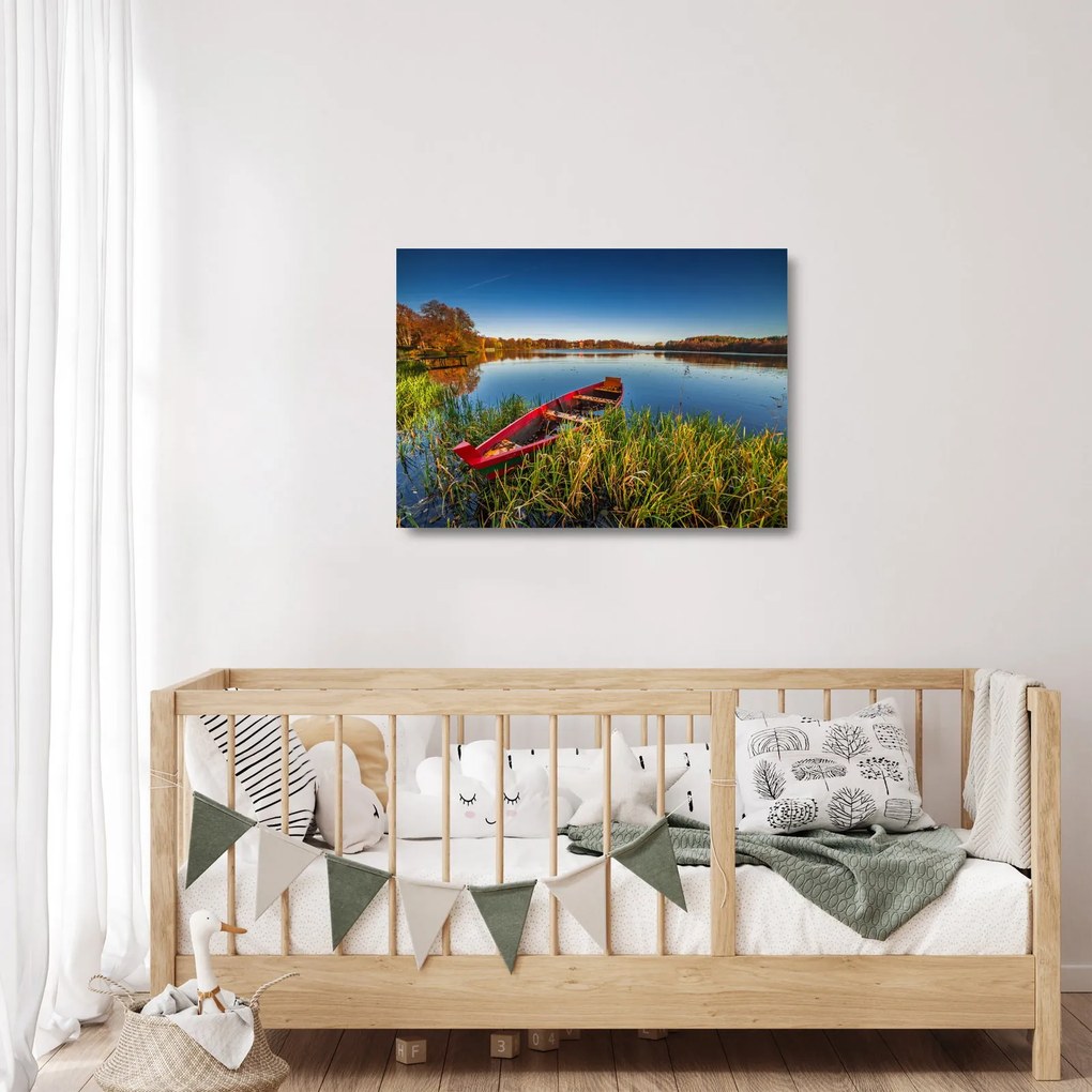Egy piros pont képe (üvegen) (70x50 cm)
