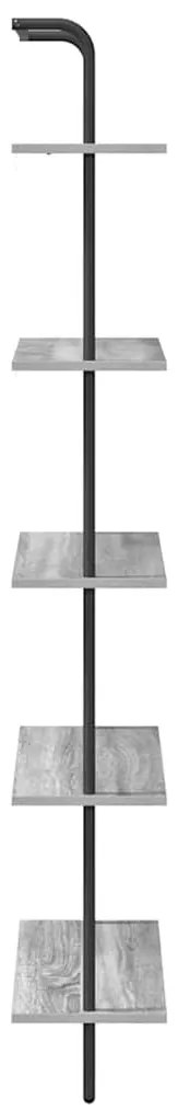 Könyvespolc Szürke sonoma 60 x 24 x 168 cm Faanyag