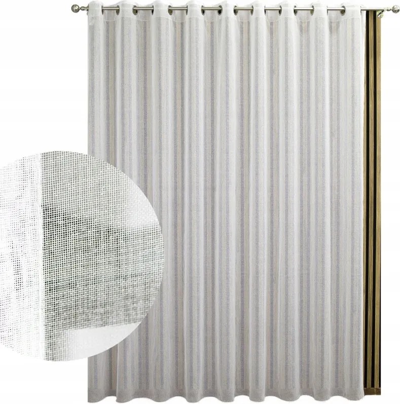 Függöny batiszt készre szerelve ólommal 200x250 cm fehér