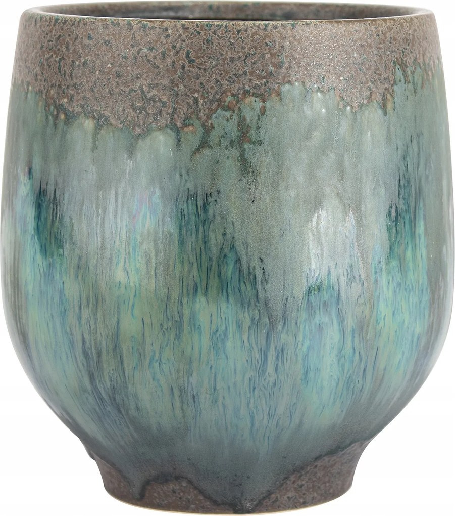 Kerámia Virágtartó Fedél 17cm Erkélyre Teraszra Bonsai Virágok Kék