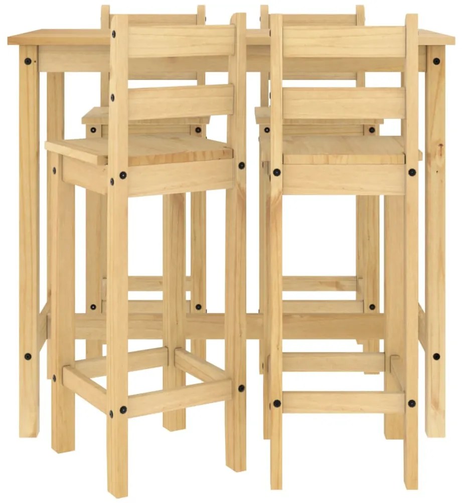 5 részes tömör fenyőfa bárszett