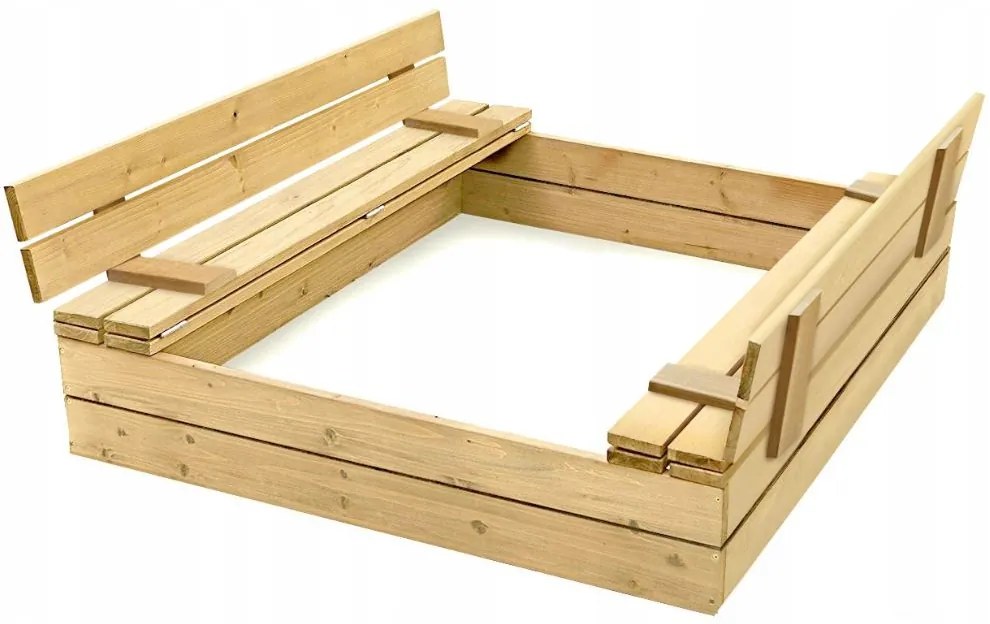 120 cm-es homokozó padokkal + ponyva + agrotextília