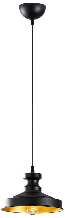 Fekete függőlámpa fém búrával ø 22 cm Berceste – Opviq lights