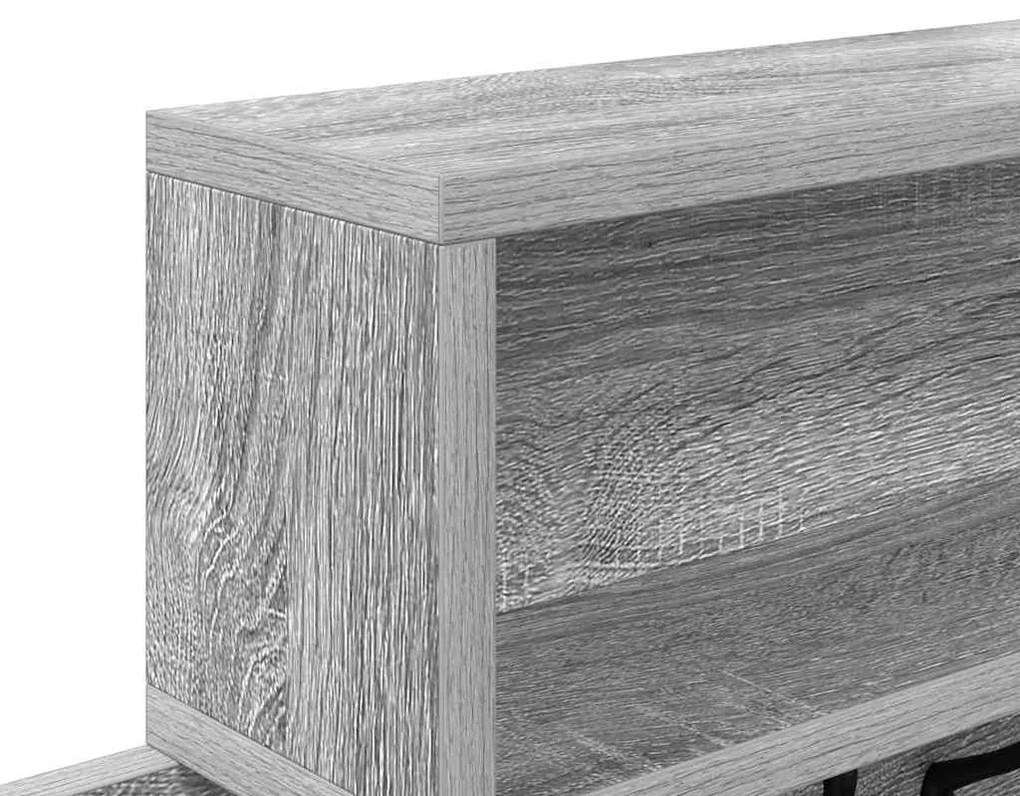 Fali Kabáthorog Szürke sonoma 100 x 12 x 43.5 cm Faanyag