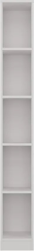 R25 polcos szekrény, könyvtartó, 25x182x30 cm, fehér