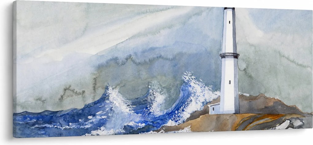 Világítótorony festményének képe (120x50 cm)
