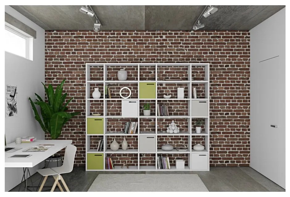 Pombal fehér könyvespolc, magasság 224 cm - TemaHome