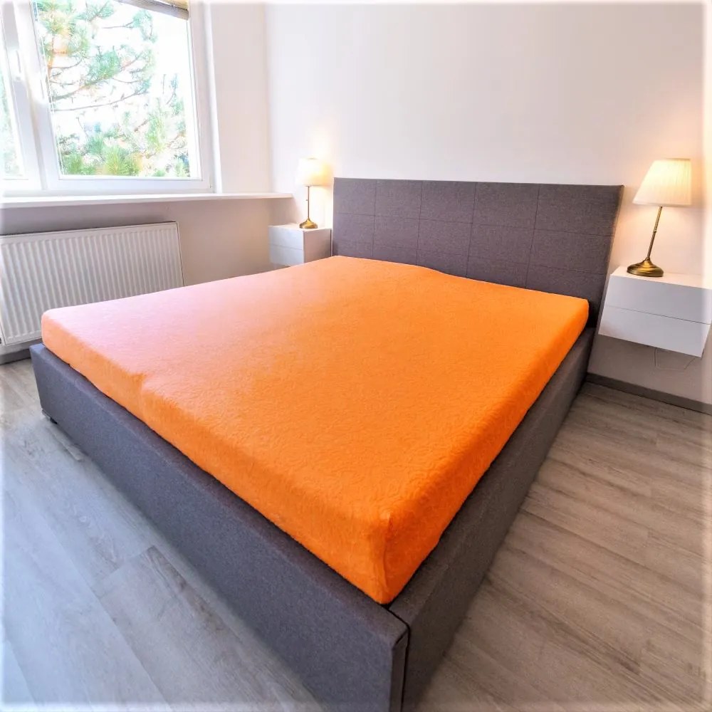 Homa jacquard new gumis lepedő narancs