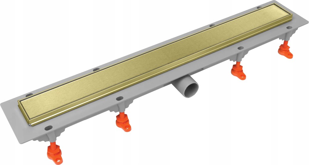 Lineáris Lefolyó Arany Szálcsiszolt 85CM Rozsdamentes Acél Jano