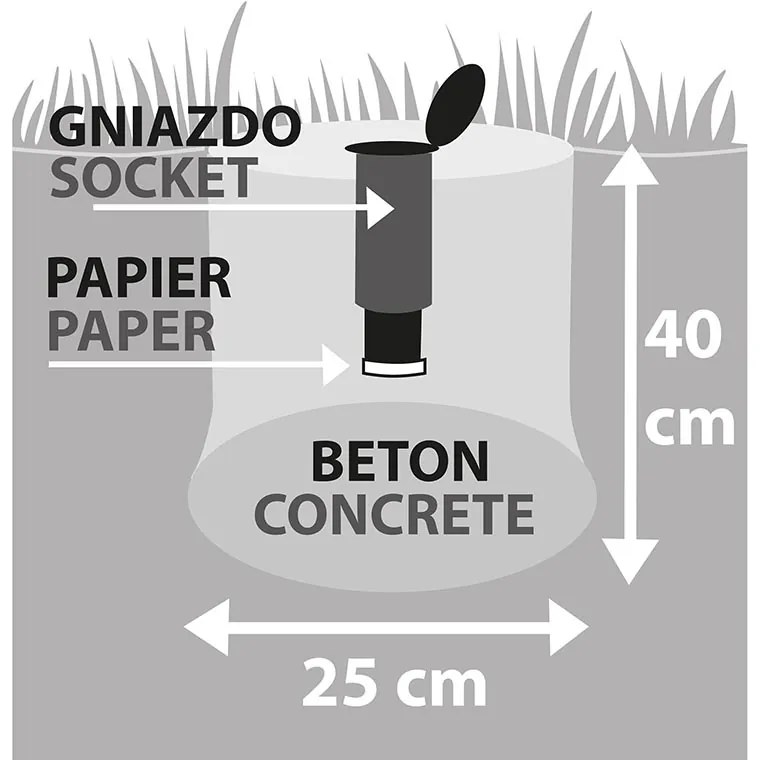 Erga Garden 4000, szabadon álló 3 karos kerti ruhaszárító 174x202x195 cm, ezüst-kék, ERG-SEP-10SUSOGRAR40