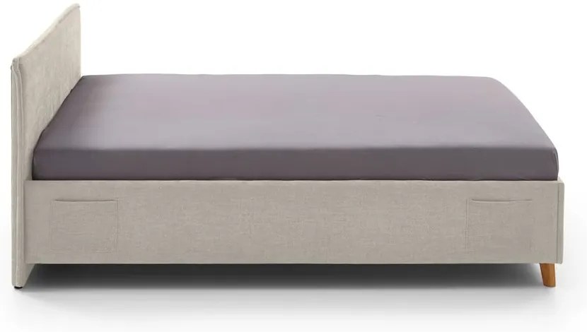 Bézs kárpitozott gyerekágy ágyrács nélkül 90x200 cm Fun – Meise Möbel