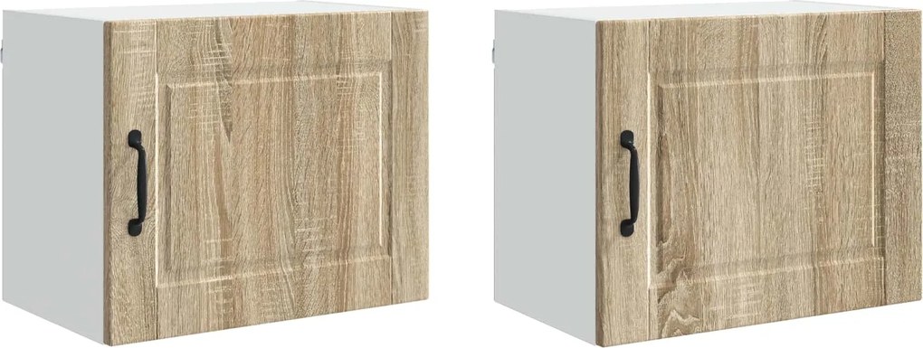 vidaXL Konyhaszekrény 2 pcs Sonoma tölgy 50 x 31 x 40 cm Faanyag