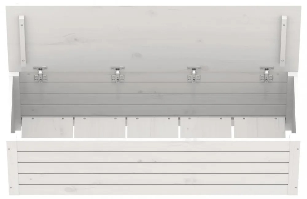 fehér tömör fenyőfa tárolóláda 109 x 36,5 x 33 cm