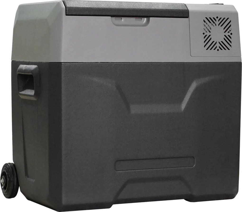 HOMCOM 50 Literes Kompresszor Hűtő Elektromos Hűtő -20°C-ig Mini Hűtő ECO Móddal, Csatlakoztatási Hűtési Funkcióval, Hűtődoboz 12/230 Voltra Autóhoz,