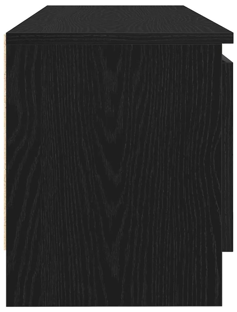 fekete tölgy színű szerelt fa TV-szekrény 102x30x36 cm
