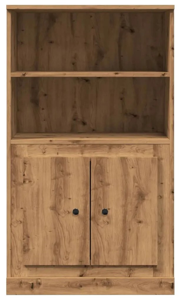 kézműves tölgy színű szerelt fa magasszekrény 60x35,5x103,5 cm