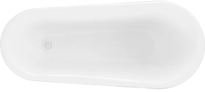 Mexen, Mexen Retro wanna wolnostojąca 170 x 75 cm, fehér/fekete, fehér lábak - 53251707575-20