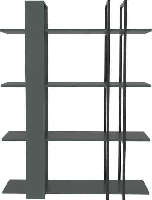 Onno könyvespolc, zöld-fekete, 120 cm