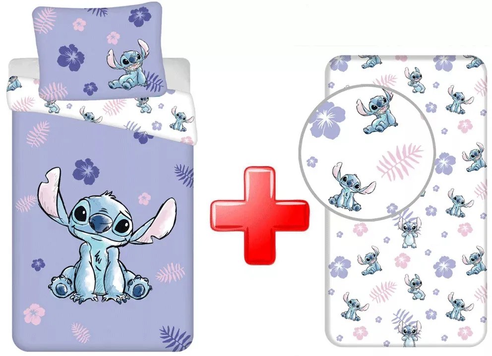 Lilo és Stitch A csillagkutya Blooming ágyneműhuzat és gumis lepedő szett